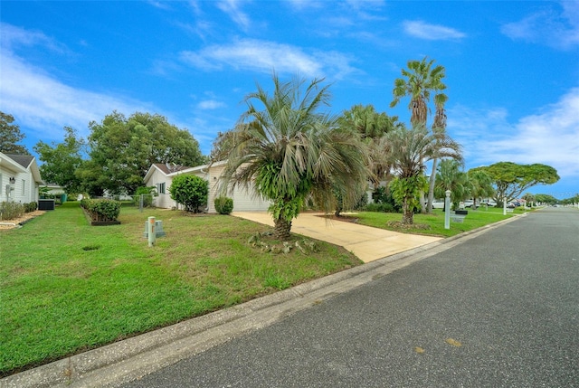 view of front of house with a front lawn