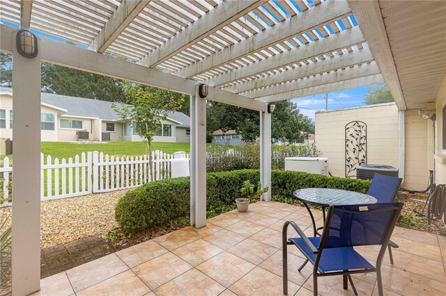 view of patio with a pergola