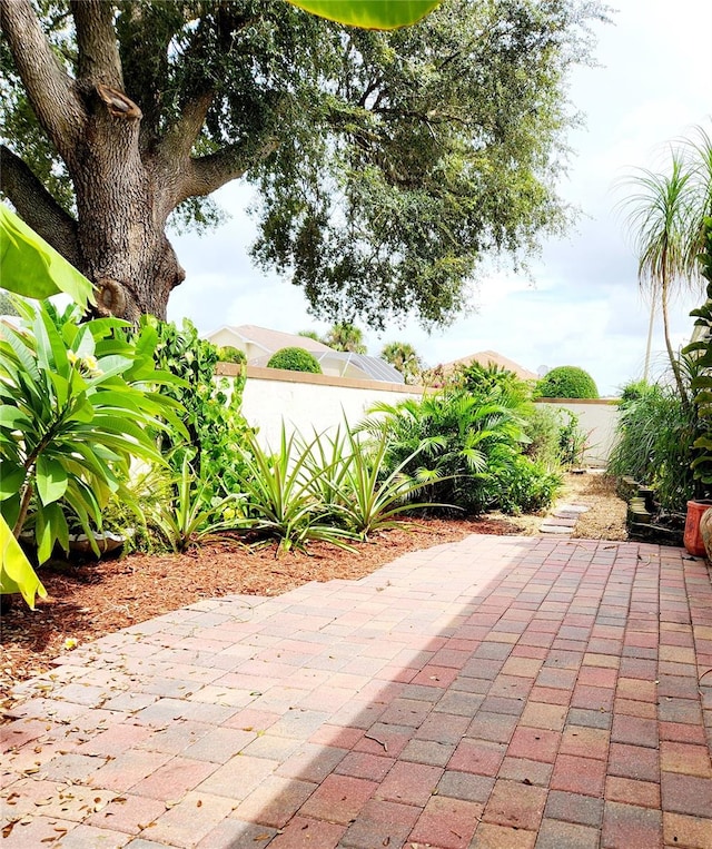 view of patio with a fenced backyard