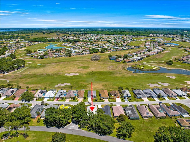 17808 SE 115th Ct, Summerfield, FL 34491 - aerial view of property and surrounding area with nearby suburban area, a large body of water, and a local golf course