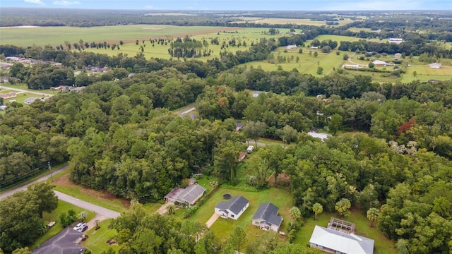 drone / aerial view with a rural view