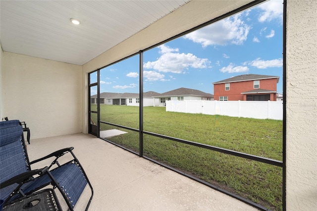 view of sunroom