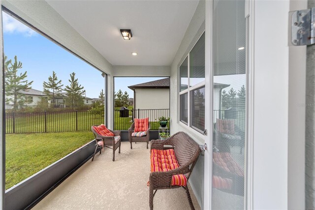 view of sunroom