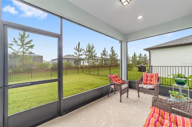 view of sunroom / solarium