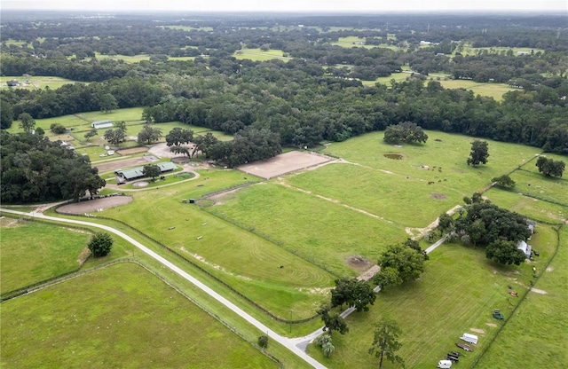 drone / aerial view featuring a rural view