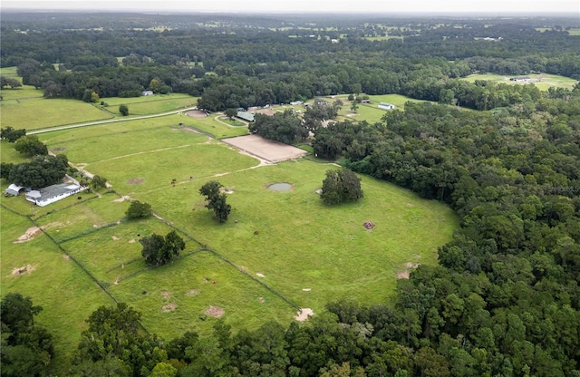 bird's eye view with a rural view