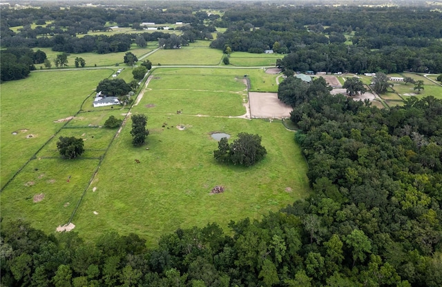 bird's eye view with a rural view