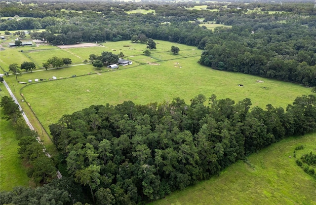 bird's eye view featuring a rural view