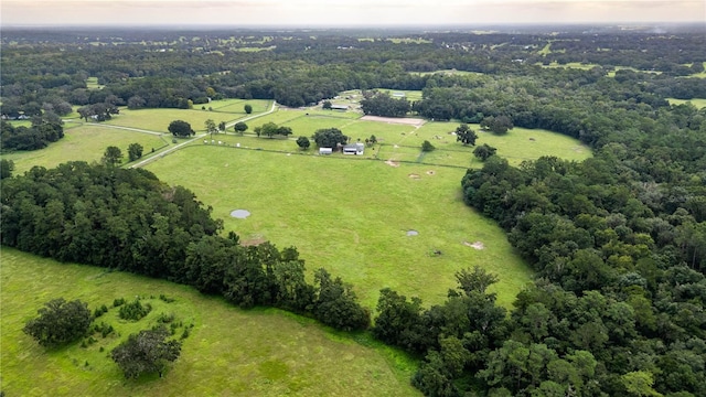 bird's eye view with a rural view