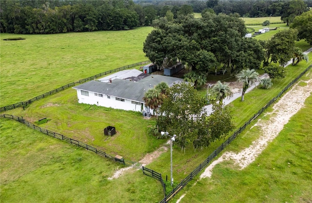 bird's eye view with a rural view