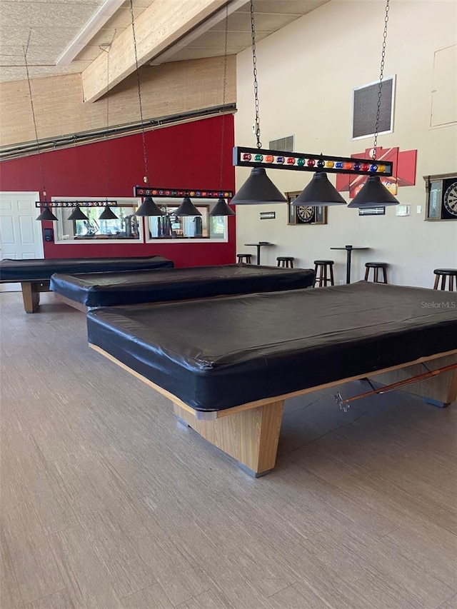 recreation room with pool table