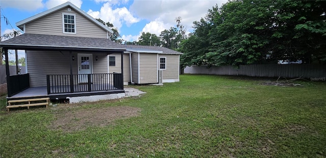 exterior space featuring a deck