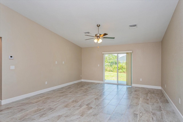 empty room with ceiling fan