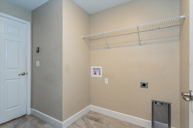 laundry room with hookup for an electric dryer and washer hookup