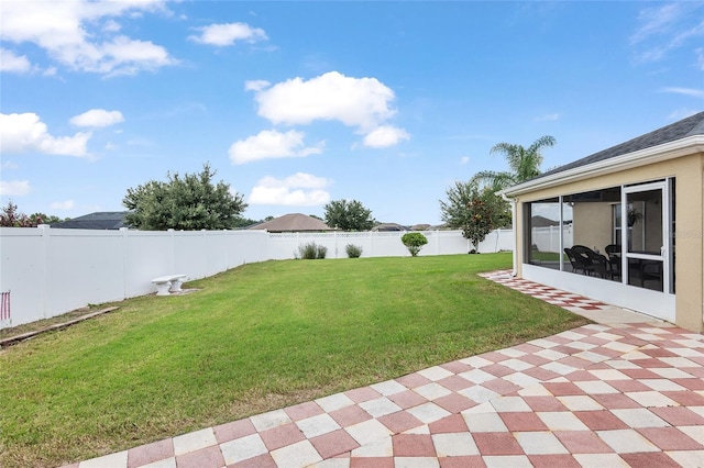 view of yard with a patio