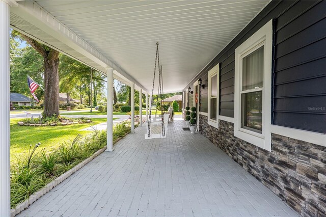 view of patio with covered porch