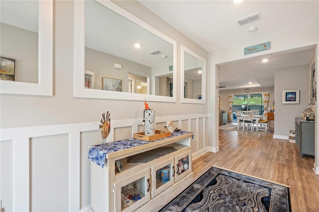 interior space featuring light hardwood / wood-style floors