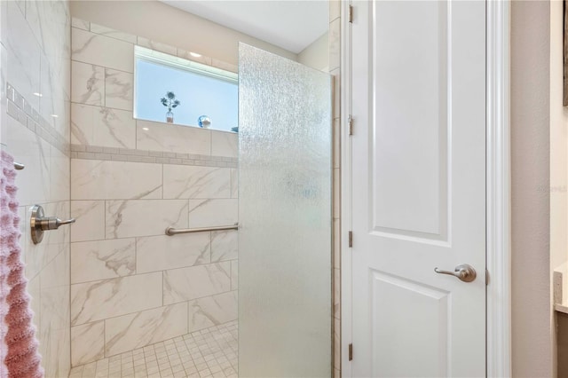 bathroom with walk in shower