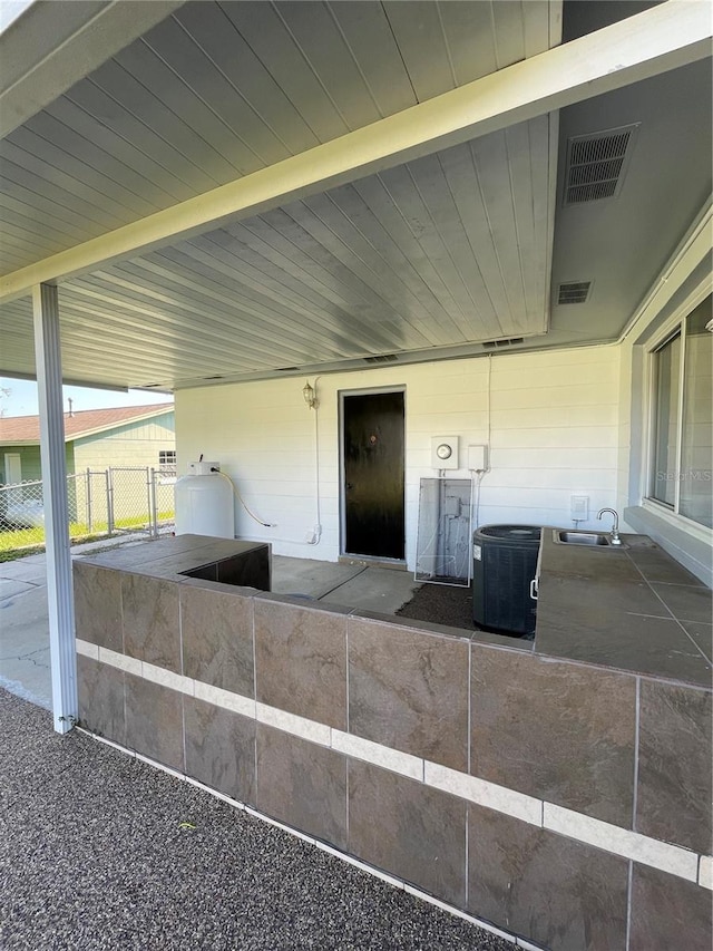 view of patio with central air condition unit