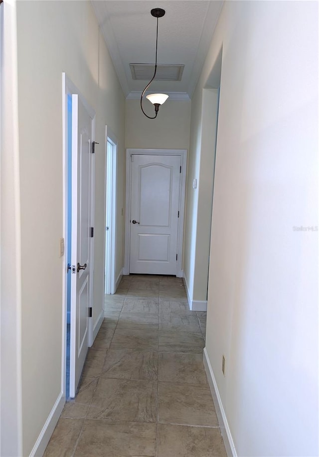 corridor with ornamental molding