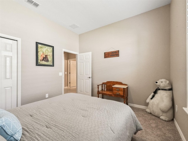 view of carpeted bedroom