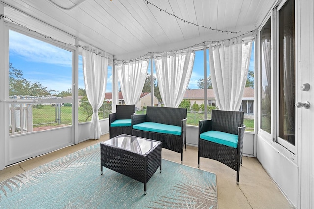 view of sunroom