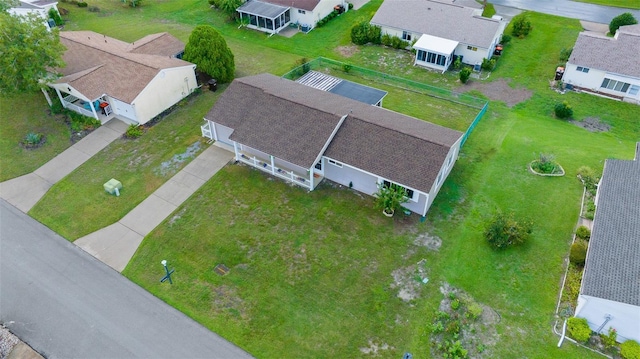 drone / aerial view featuring a residential view