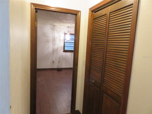 hallway featuring hardwood / wood-style flooring