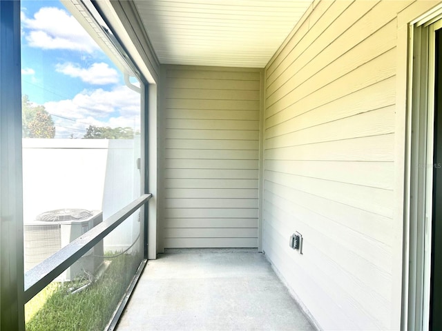 balcony with cooling unit