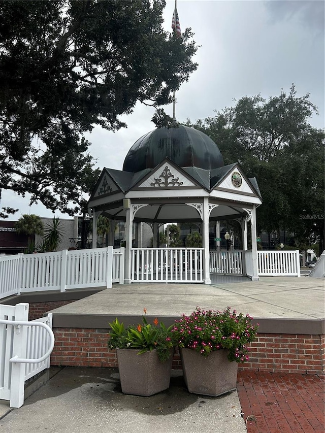 exterior space with a gazebo