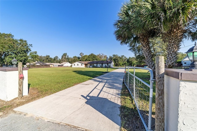 exterior space with a front yard