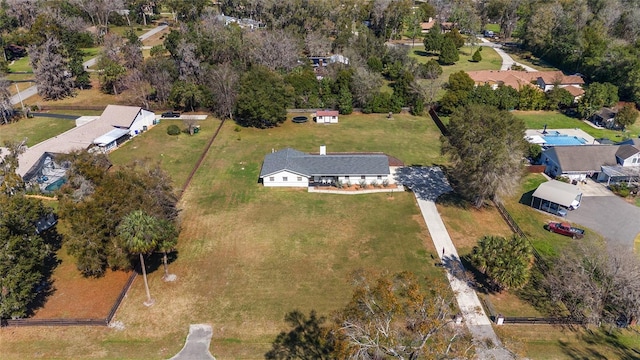 bird's eye view with a residential view