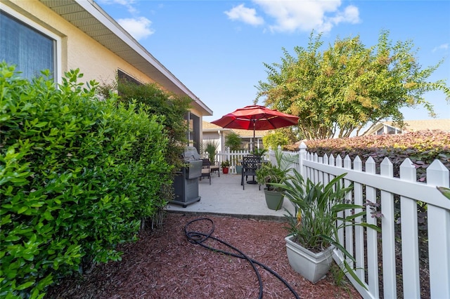 exterior space with a patio area