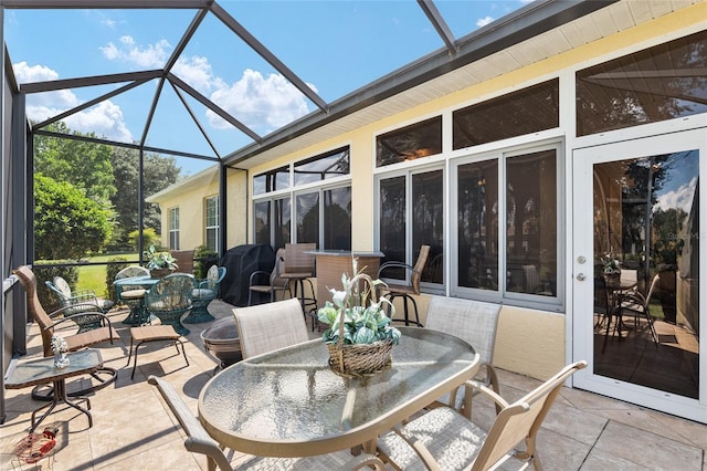 view of sunroom