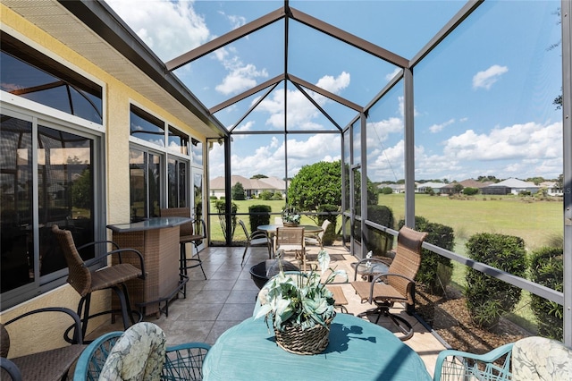 view of sunroom