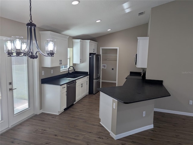 kitchen featuring white cabinetry, sink, and stainless steel appliances