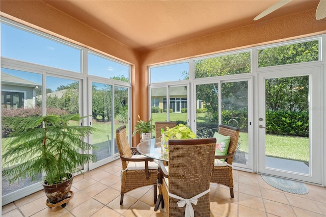 view of sunroom