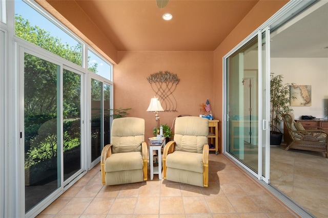 view of sunroom