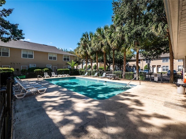 view of pool with a patio area