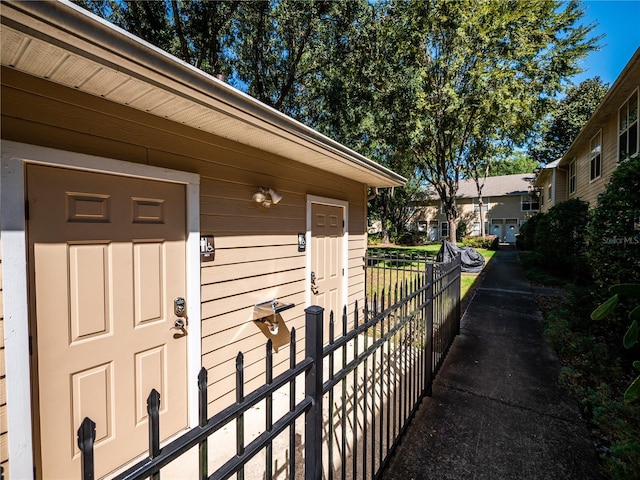 view of doorway to property