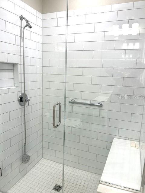 bathroom with walk in shower