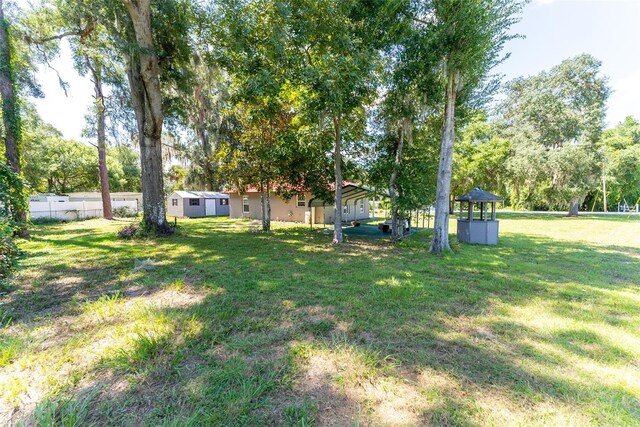 view of yard featuring a gazebo