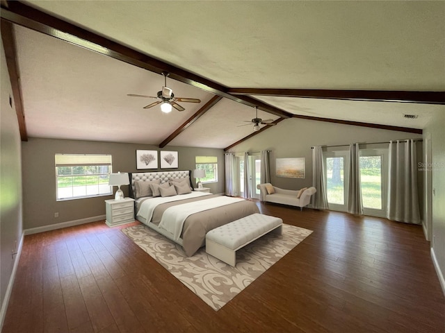 9526 SW 72nd Ct, Ocala, FL 34476 - bedroom featuring hardwood / wood-style floors, baseboards, and ceiling fan