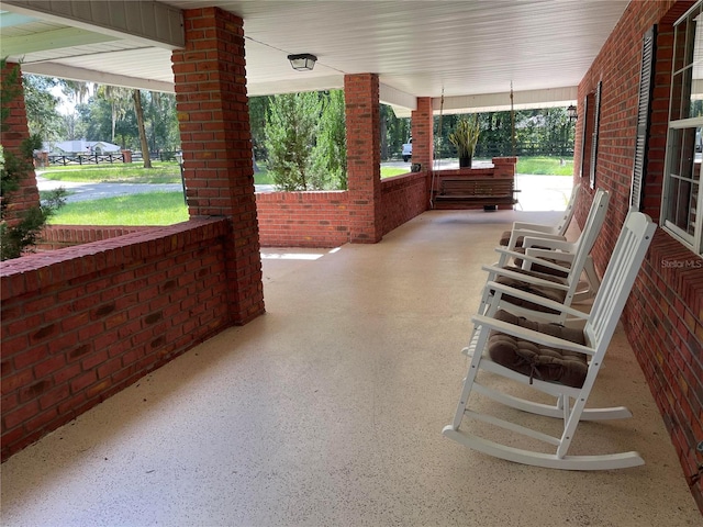 view of patio with covered porch