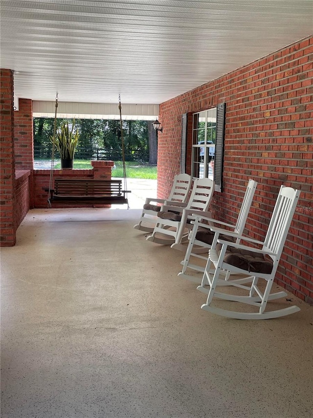 view of patio with covered porch