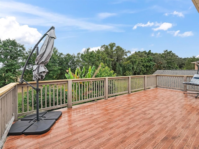 view of wooden deck