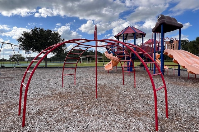 view of jungle gym