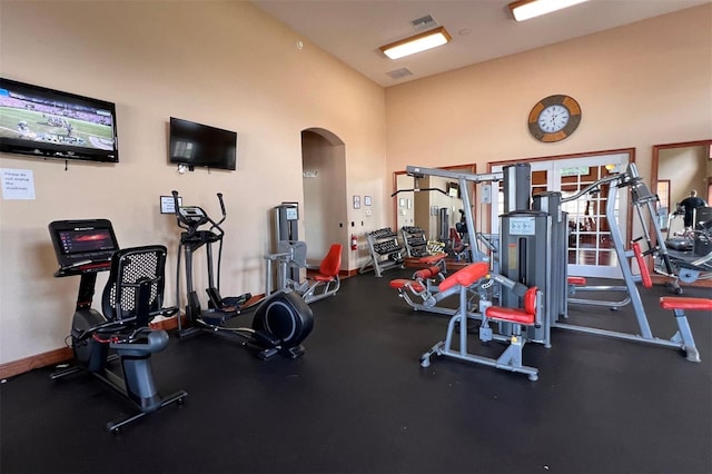 view of workout area