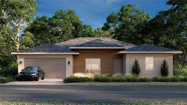 view of front of home featuring a garage