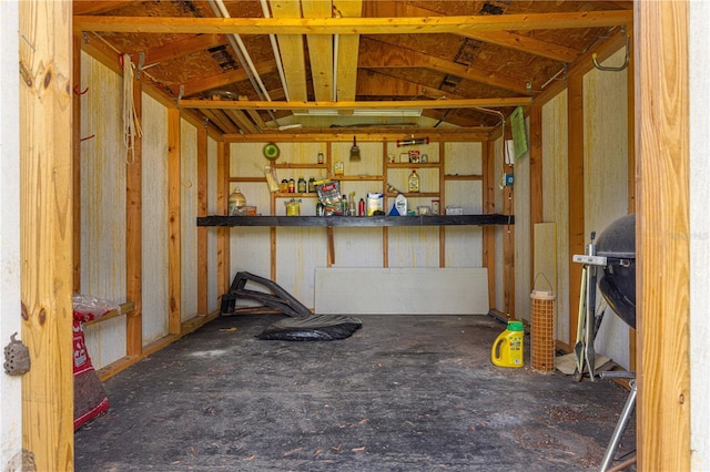 view of storage area